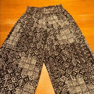 Love Tree Black and White Wide Leg Pants